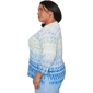 Plus Size Alfred Dunner Caribbean Blues Keyhole Neck Ombre Blouse - image 3