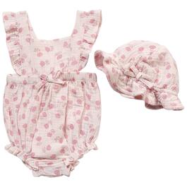 Baby Girl &#40;NB-9M&#41; Emily & Oliver 2pc. Floral Bubble Romper Set