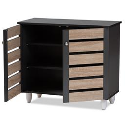 Baxton Studio Gisela 2 Door Shoe Storage Cabinet