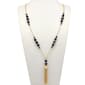Ashley Cooper(tm) Black Beaded Tassel Long Necklace - image 1