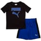 Boys (4-7) Puma(R) 2Pc Jersey Tee & Interlock Shorts Set - Black - image 1