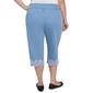 Plus Size Alfred Dunner Flower Power Floral Embroidery Capri - image 1