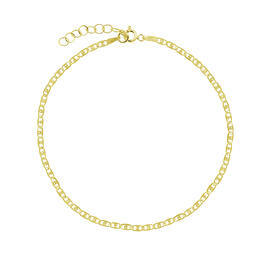 Barefootsies Mariner Chain Anklet Gold Plating over Sterling
