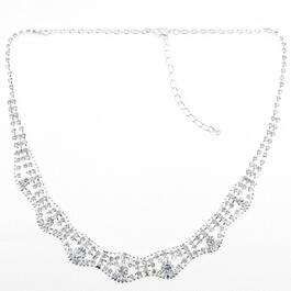 Rosa Rhinestones Crystal Drapes Necklace