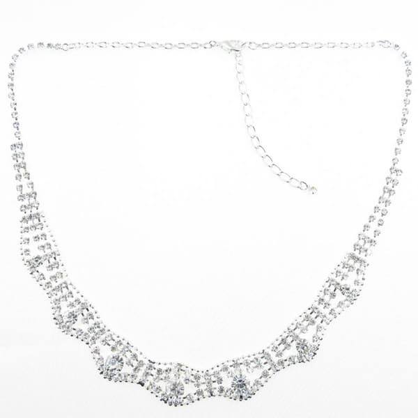 Rosa Rhinestones Crystal Drapes Necklace - image 
