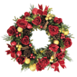 Puleo International 26in. Pre-Lit Red Adorned Christmas Wreath - image 1