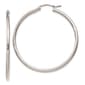 Gold Classics(tm) 10kt. White Gold Polished 35mm Tube Hoop Earrings - image 1