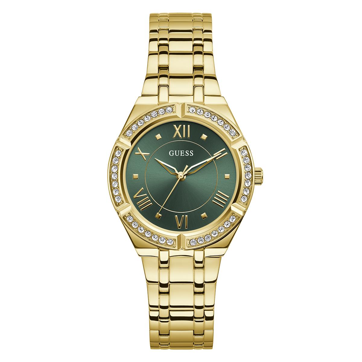 Womens GUESS Gold-Tone Cosmo Watch - GW0033L8