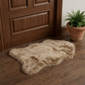 HomeRoots Tan Shag Accent Rug - image 1