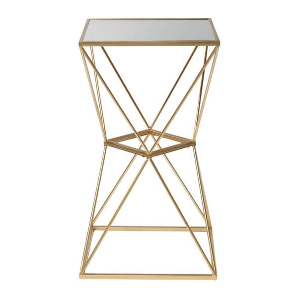 9th & Pike® Gold Glam Metal Accent Table