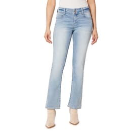 Celebrity Pink Women's Juniors High Rise Skater Wide Straight Leg Jeans  (Light Denim, 1) at  Women's Clothing store