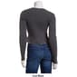 Juniors Pink Rose V-Neck Long Sleeve Button Front Cardigan - image 2