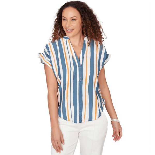 Petite Skyes the Limit Summer Spice Striped Cap Sleeve Stripe B - image 