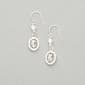 Rosa Rhinestones Silver Crystal Oval Halo Drop Earrings - image 1