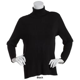 Womens Retrology Diagonal Rib Turtleneck Sweater