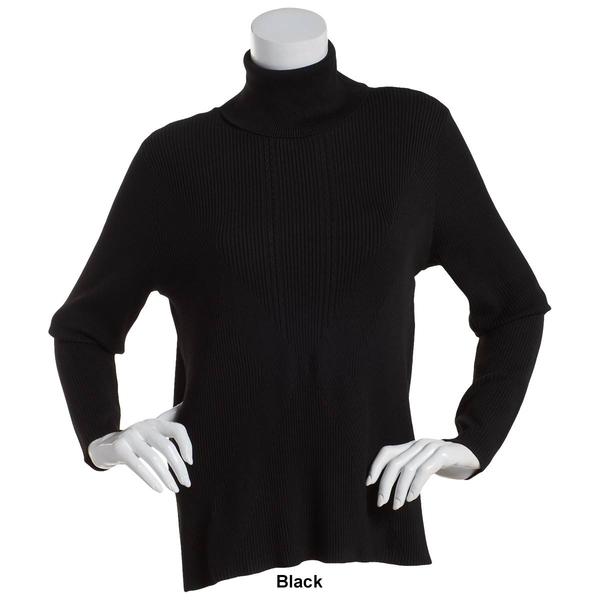Womens Retrology Diagonal Rib Turtleneck Sweater