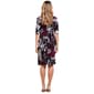 Womens Connected Apparel Elbow Sleeve Floral Sheath Dress - image 4