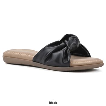 CLIFFS White Mountain Typhoon Women's Platform Slide Sandals - Knit Comfort & Athletic Sole