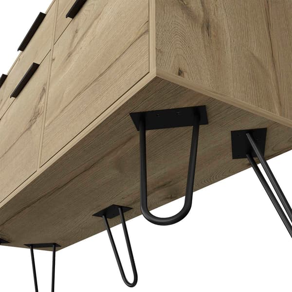 FM FURNITURE Monaco Light Oak Double Dresser
