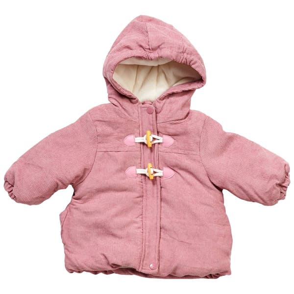 Baby Girl &#40;12-24M&#41; Kensie Corduroy Puffer Jacket with Toggles - image 