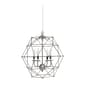 Elegant Designs Industrial 4 Bulb Hexagon Pendant Light - image 2