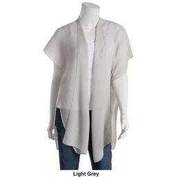Womens Adrienne Vittadini Pleated Oversize Mesh Kimono