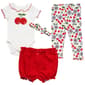 Baby Girl &#40;12-24M&#41; Mini Hop 4pc. Cherry Bodysuit Set - image 1