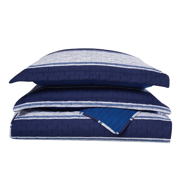 London Fog Watkins Stripe Quilt Set
