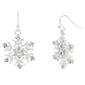 Crystal Snowflake Fishhook Earrings - image 1
