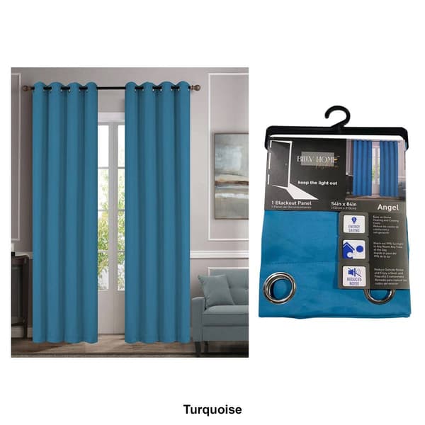 Angel Solid Woven Blackout Grommet Panel Curtain
