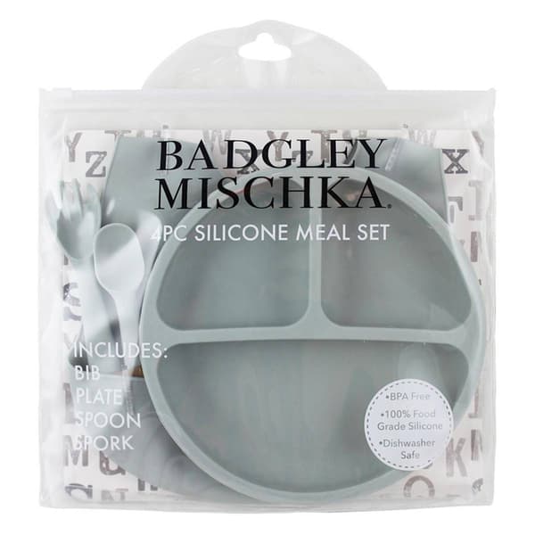Baby Unisex Badgley Mischka® 4pc. Silicone Meal Set