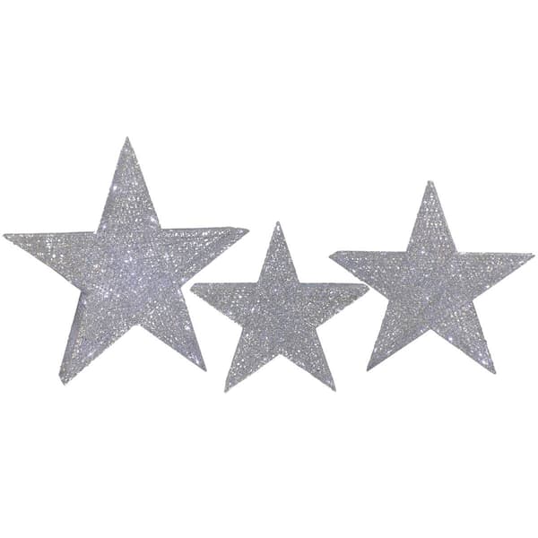 Northlight Seasonal LED Stars Outdoor Christmas Decor - Set of 3