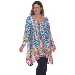 Plus Size White Mark® Marlene Printed Tunic