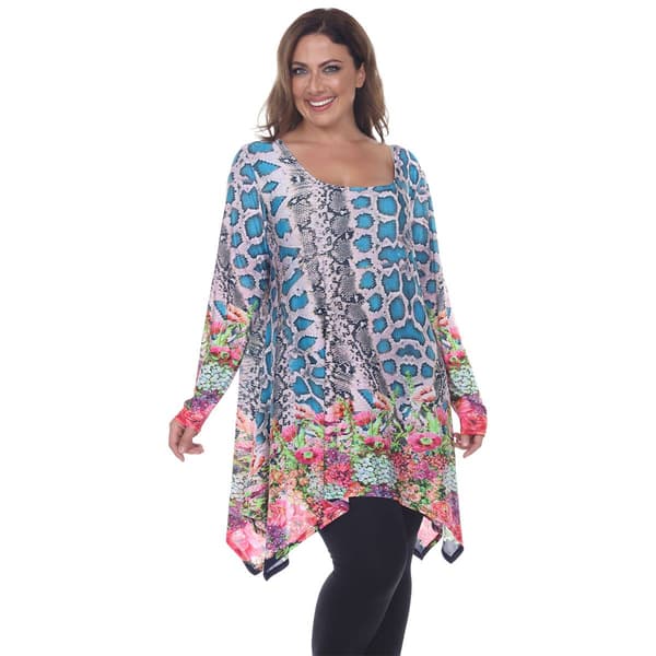 Plus Size White Mark&#174; Marlene Printed Tunic