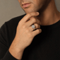 Mens Lynx Sterling Silver 3/4ctw. Lab-Grown Diamond Ring - 8R75SI - image 5