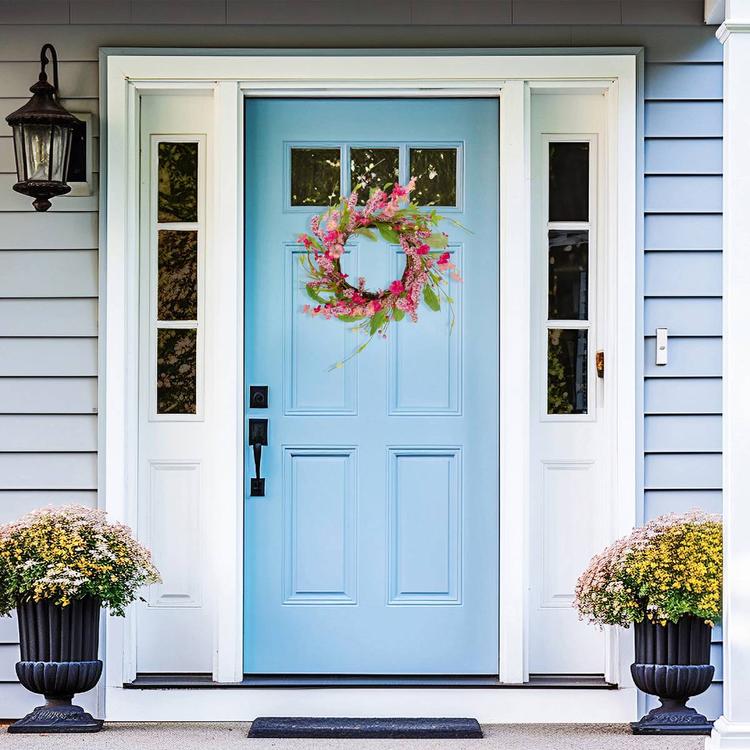 Northlight Seasonal Artificial Geranium &amp; Berry Spring Wreath