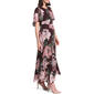 Womens Calvin Klein Flutter Sleeve Floral Chiffon Midi Dress - image 3
