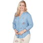 Plus Size Alfred Dunner Beachcomber Floral Embroidery Blouse - image 3