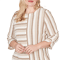 Petite Alfred Dunner Natural Wonder 3/4 Sleeve Stripe Blouse - image 5