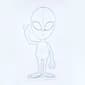 National Tree 40in. Halloween Neon Style Alien Decoration - image 1