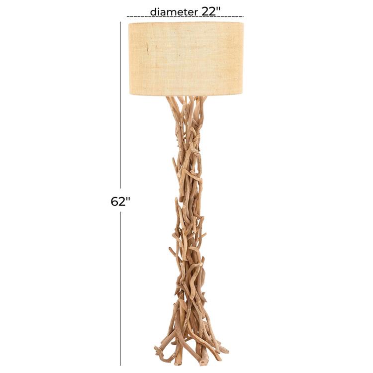 9th & Pike® Natural Driftwood Twigs Floor Lamp
