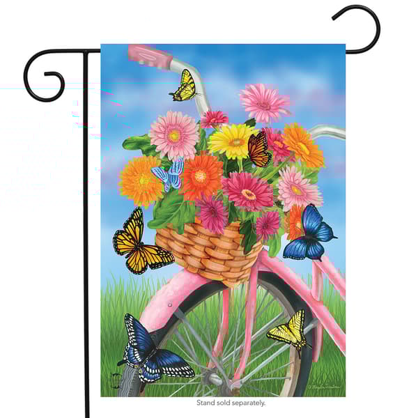 Briarwood Lane Spring Bike Garden Flag - image 
