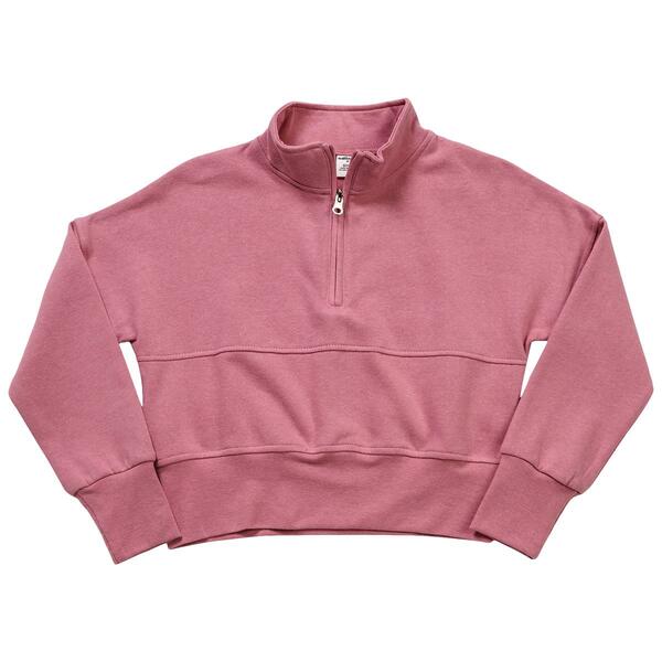 Girls &#40;7-16&#41; Wallflower&#40;R&#41; Girl Drop Shoulder 1/4 Zip Sweatshirt - image 