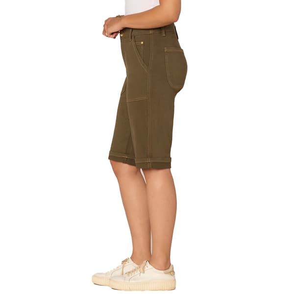 Womens Democracy "Ab"solution High Rise Cuffed Hem Bermuda Shorts