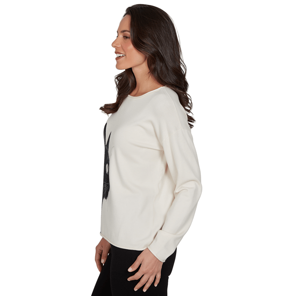 Womens Skye''s the Limit Wild Romance Long Sleeve Cat Sweater