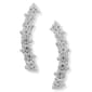 You're Invited Silver-Tone Crystal Mini Crawler Earrings - image 1
