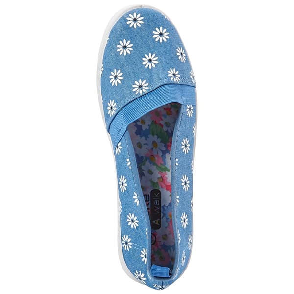 Womens Take A Walk Floral Slip On Flats