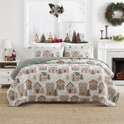 Avanti Gingerbread House 3pc. Reversible Quilt Set