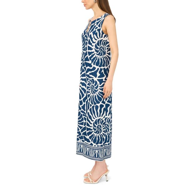 Womens MSK Sleeveless 3 O-Ring Seashell Midi Dress
