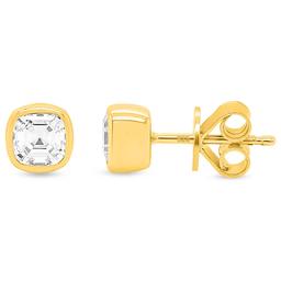 Nova Star(R) Gold Plated Sterling Silver Lab Grown Diamond Earrings